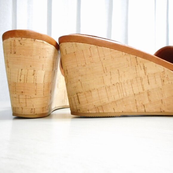 Coach Jazmin Cork and Leather Wedge Sandal  size 7.5 - Picture 8 of 8